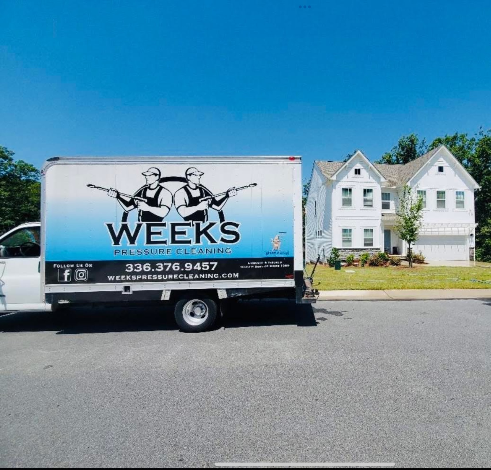Weeks Pressure Cleaning service truck